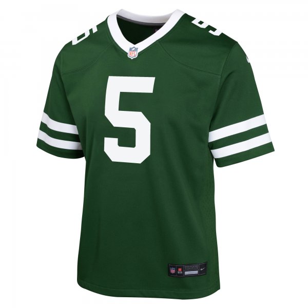 Youth New York Jets Garrett Wilson Nike Legacy Green Game Jersey