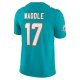 Men's Miami Dolphins Jaylen Waddle Nike Aqua Vapor F.U.S.E. Limited Jersey