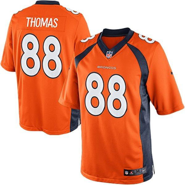 Nike Denver Broncos #88 Demaryius Thomas Orange Team Color Men's Stitched NFL New Limited Jersey