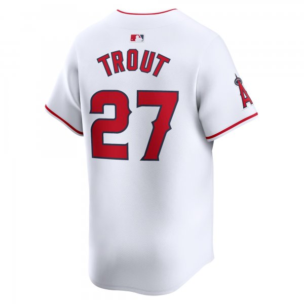 Men's Los Angeles Angels Mike Trout Nike White Home Limited Player Jersey