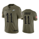 Philadelphia Eagles A.J. Brown Olive 2022 Salute To Service Jersey #11