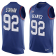 Nike New York Giants #92 Michael Strahan Royal Blue Team Color Men's Stitched NFL Limited Tank Top Jersey