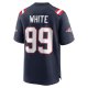 Men's New England Patriots Keion White Nike  Navy Team Game Jersey