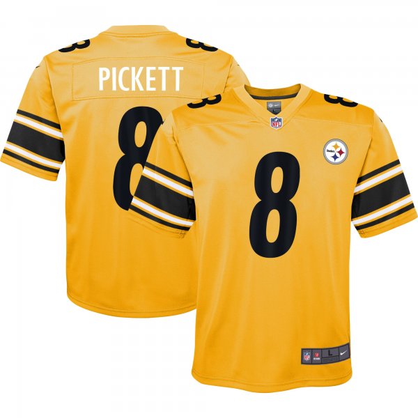 Youth Pittsburgh Steelers Kenny Pickett Nike Gold Inverted Game Jersey