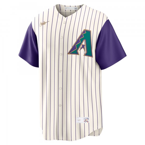 Men's Arizona Diamondbacks Luis Gonzalez Nike Cream/Purple Alternate Cooperstown Collection Player Jersey