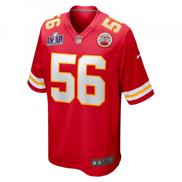 Men's Kansas City Chiefs George Karlaftis Nike Red Super Bowl LVIII Game Jersey