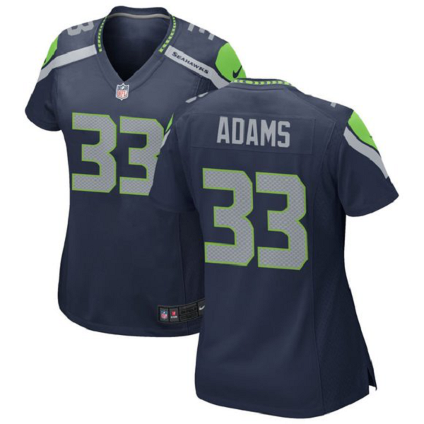 Women's Nike Seattle Seahawks #33 Jamal Adams Navy Jersey.png