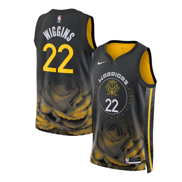 Nike Golden State Warriors Unisex #22 Andrew Wiggins Black 2022/23 Swingman Jersey - City Edition