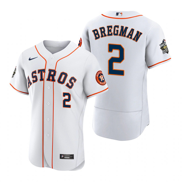 Men's Houston Astros Alex Bregman White 2022 World Series Flex Base Jersey