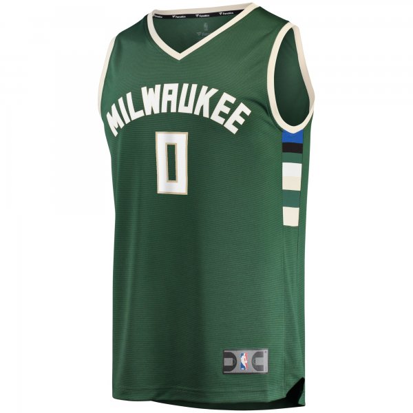 Youth Milwaukee Bucks Damian Lillard Fanatics Hunter Green Fast Break Player Jersey - Icon Edition