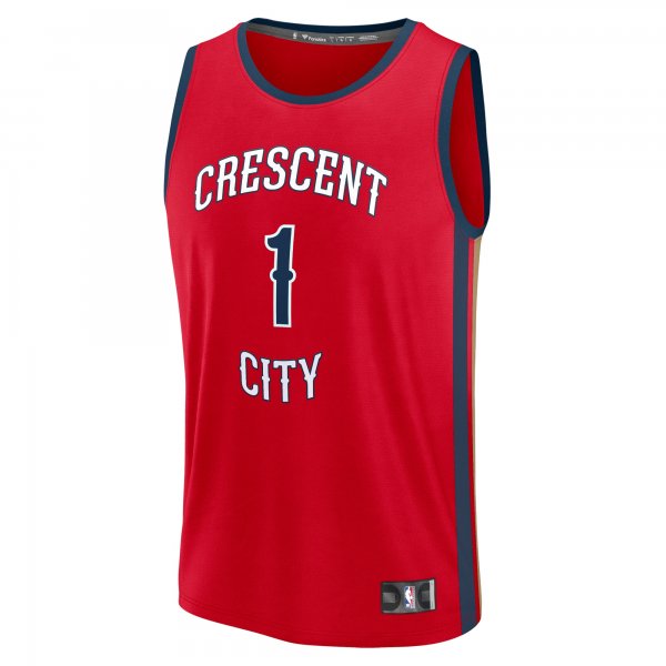 Youth New Orleans Pelicans Zion Williamson Fanatics Red Fast Break Player Jersey - Statement Edition