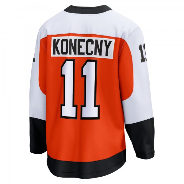 Men's Philadelphia Flyers Travis Konecny Fanatics Orange Home Premier Breakaway Player Jersey