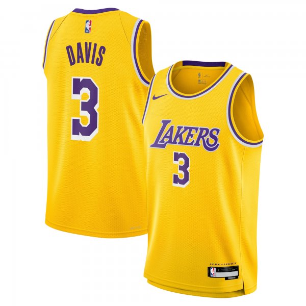 Youth Los Angeles Lakers Anthony Davis Nike Gold Swingman Jersey - Icon Edition