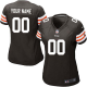 Nike Cleveland Browns Customized Brown Stitched Elite Women's NFL Jersey