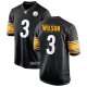 Nike Pittsburgh Steelers #3 Russell Wilson Men's NFL Stitched Black Jersey