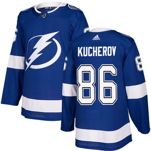 Adidas Tampa Bay Lightning #86 Nikita Kucherov Blue Home Stitched NHL Jersey