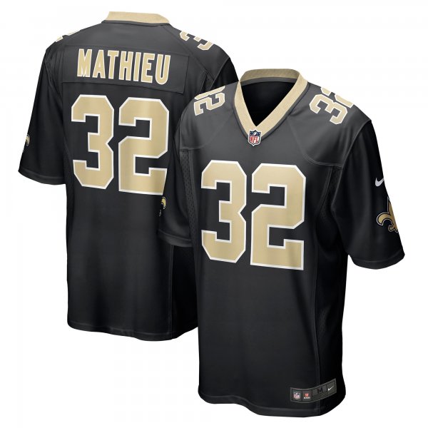 Men's New Orleans Saints Tyrann Mathieu Nike Black Game Jersey