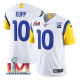 Men's Los Angeles Rams #10 Cooper Kupp 2022 White With C Patch Super Bowl LVI Vapor Limited Jersey