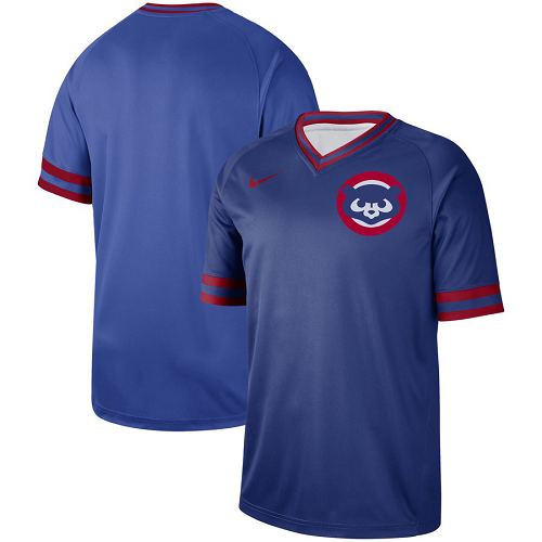 Men's Nike Chicago Cubs Blank Royal Cooperstown Collection Legend V-Neck MLB Jersey