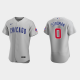 Men's Chicago Cubs #0 Gray Road Flex Base MLB Jersey