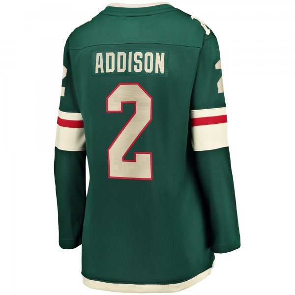 Women's Minnesota Wild Calen Addison Fanatics Green Home Breakaway Player Jersey