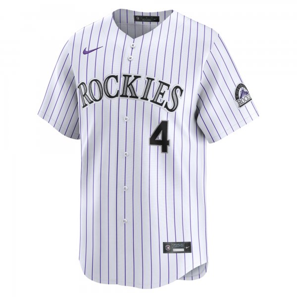 Men's Colorado Rockies Michael Toglia Nike White Home Limited Player Jersey