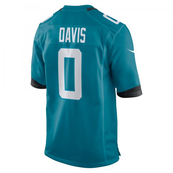 Men's Jacksonville Jaguars Gabe Davis Nike Teal Team Game Player Jersey