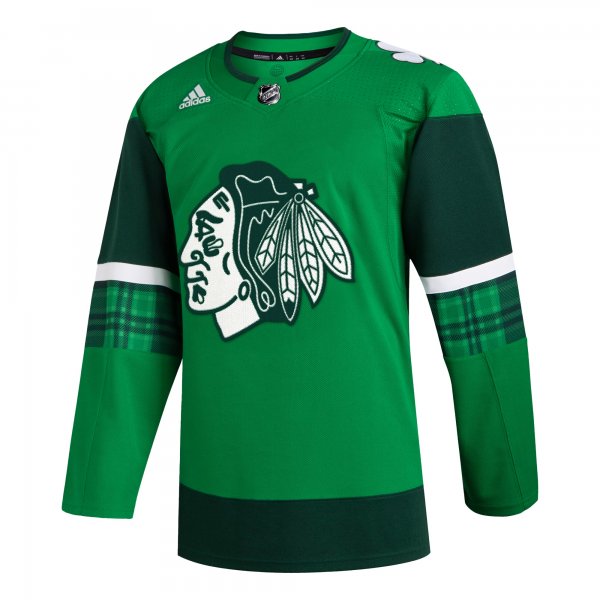 Men's Chicago Blackhawks  adidas Kelly Green 2023 St. Patrick's Day Primegreen Jersey