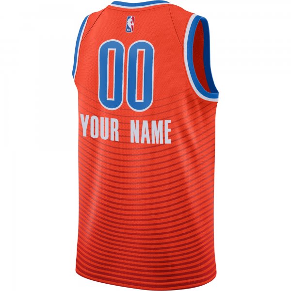 Men's Oklahoma City Thunder Jordan Brand Orange Swingman Custom Jersey - Statement Edition