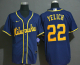 Men's Milwaukee Brewers #22 Christian Yelich Light Blue Stitched MLB Cool Base Nike Jersey