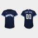 Youth Chicago Cubs #00 Custom Navy 2021 MLB City Connect Replica Jersey