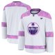 Men's Edmonton Oilers Fanatics White 2024 Hockey Fights Cancer Practice Jersey
