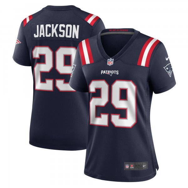 Women's New England Patriots JC Jackson Nike  Navy  Game Jersey