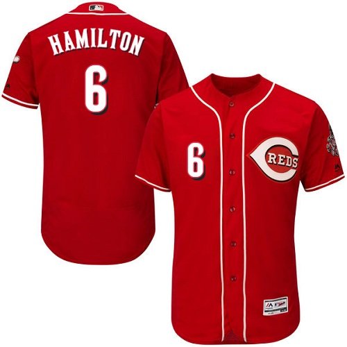 Cincinnati Reds #6 Billy Hamilton Red Flexbase Collection Stitched MLB Jersey