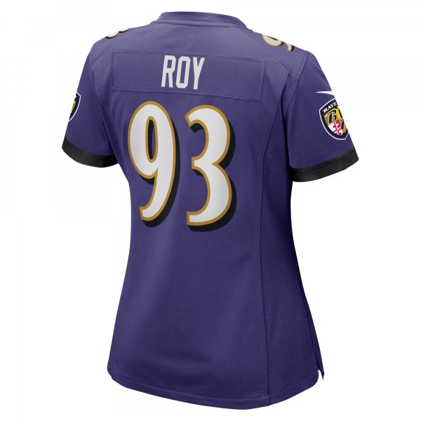 Women's Baltimore Ravens Bravvion Roy Nike  Purple  Game Jersey