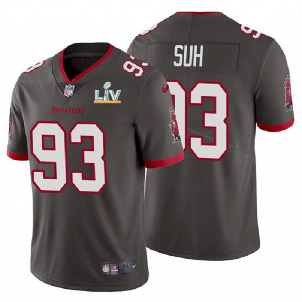 Men's Tampa Bay Buccaneers Ndamukong Suh Pewter 2021 Super Bowl LV Jersey