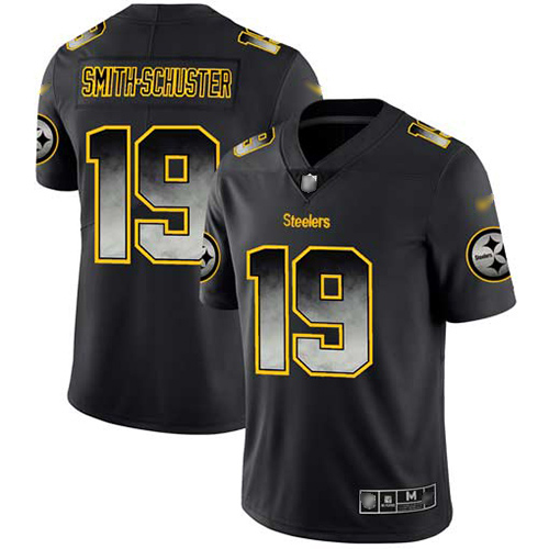 Pittsburgh Steelers #19 JuJu Smith-Schuster Black Men's Stitched NFL Vapor Untouchable Limited Smoke Fashion Jersey