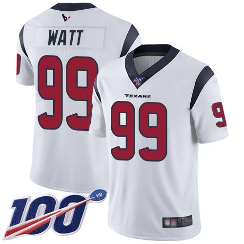 Houston Texans #99 J.J. Watt White Men's Stitched NFL 100th Season Vapor Limited Jersey