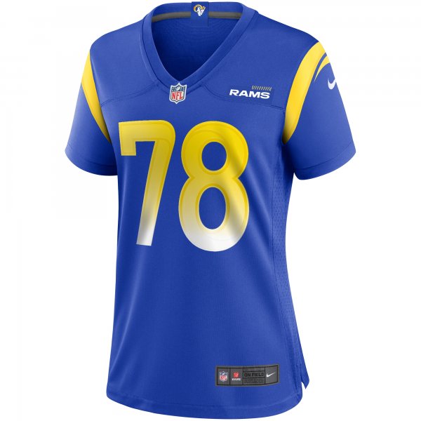 Women's Los Angeles Rams Jackie Slater Nike Royal Game Retired Player Jersey