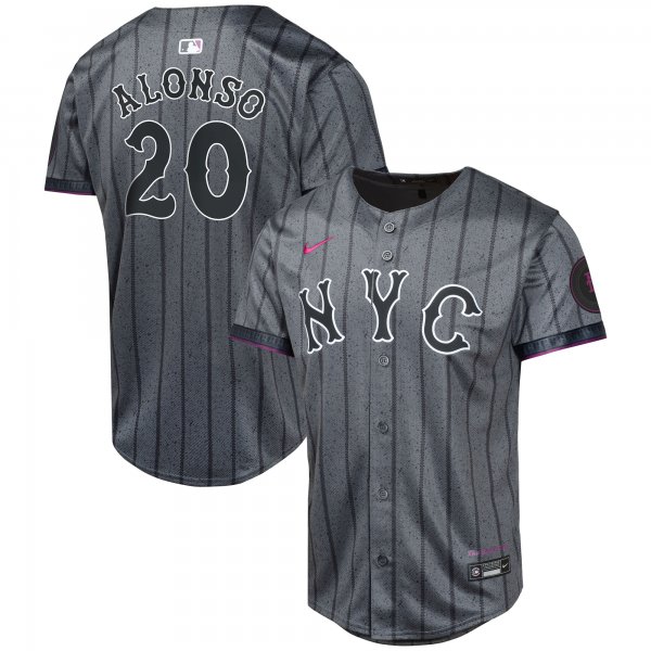 Youth New York Mets Pete Alonso Nike Graphite 2024 City Connect Limited Player Jersey