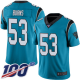 Carolina Panthers #53 Brian Burns Blue Alternate Men's Stitched NFL 100th Season Vapor Limited Jersey