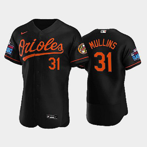 Men's Baltimore Orioles #31 Cedric Mullins Little League Classic 2022 Alternate Flex Base MLB Jersey - Black