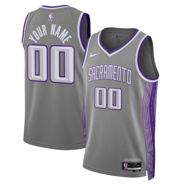 Unisex Sacramento Kings Nike Black 2022/23 Swingman Custom Jersey - City Edition