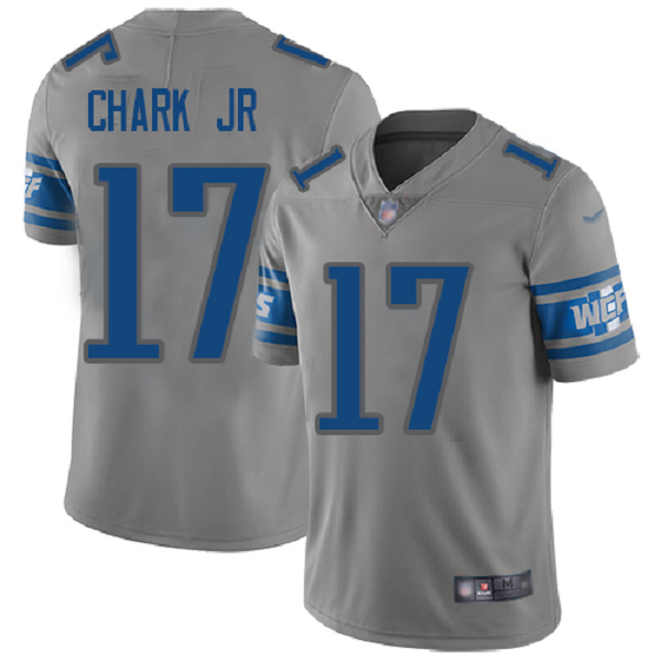 Men's Detroit Lions #17 DJ Chark Jr Gray Stitched NFL Limited Inverted Legend Jersey