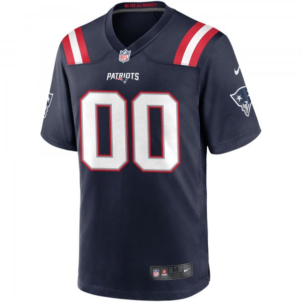 Men's Nike New England Patriots Navy Custom Game Jersey