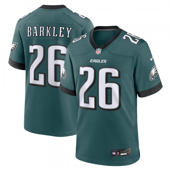 Men's Philadelphia Eagles Saquon Barkley Nike Midnight Green Game Player Jersey