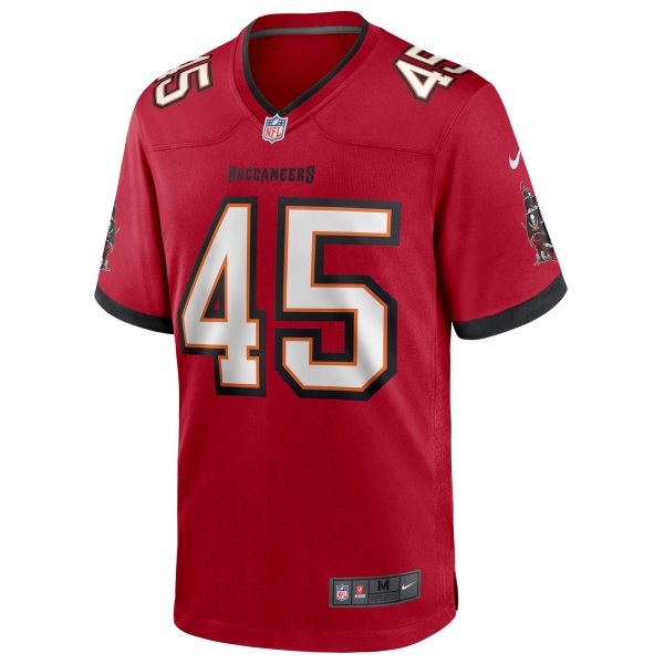 Men's Tampa Bay Buccaneers Devin White Nike Red Game Player Jersey