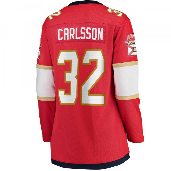 Women's Florida Panthers Lucas Carlsson Fanatics Red Home Breakaway Player Jersey