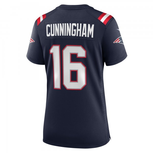 Women's New England Patriots Malik Cunningham Nike  Navy Team Game Jersey