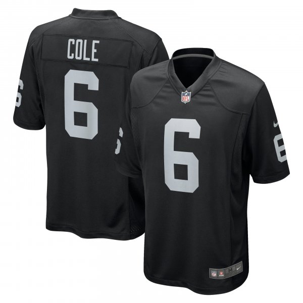 Men's Las Vegas Raiders AJ Cole Nike Black Game Jersey